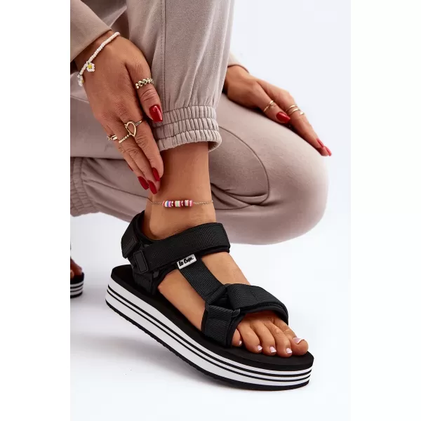  Ženske sandale LEE COOPER LCW-24-05-2753L CRNO/BIJELO 