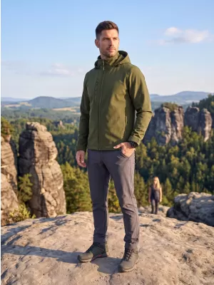Muška softshell jakna ALTISPORT NoPrint NP/ALM845 VOJNOG
