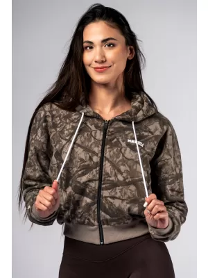 Hoodie na patentni zatvarač POWER 895 SVIJETLO SMEĐA CAMO Nebbia