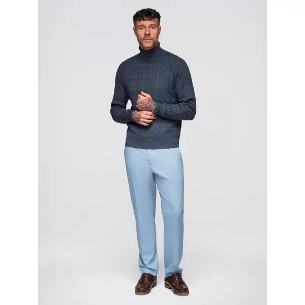  Muški pulover OMBRE OM-SWTN-0157 TAMNOPLAVA 