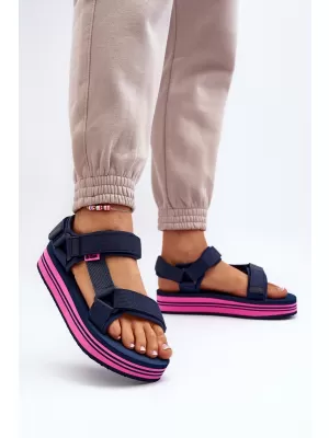 Ženske sandale LEE COOPER LCW-24-05-2753L MORNARICA/FUKSIJA