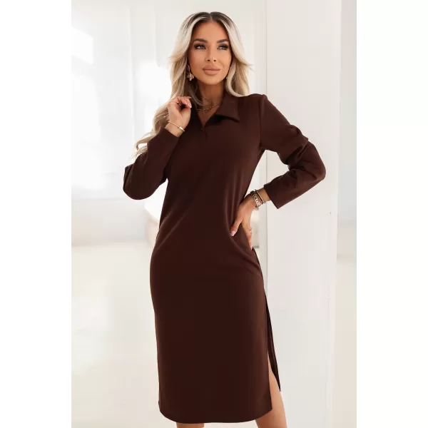  Haljina NUMOCO 649-1 ČOKOLADA 
