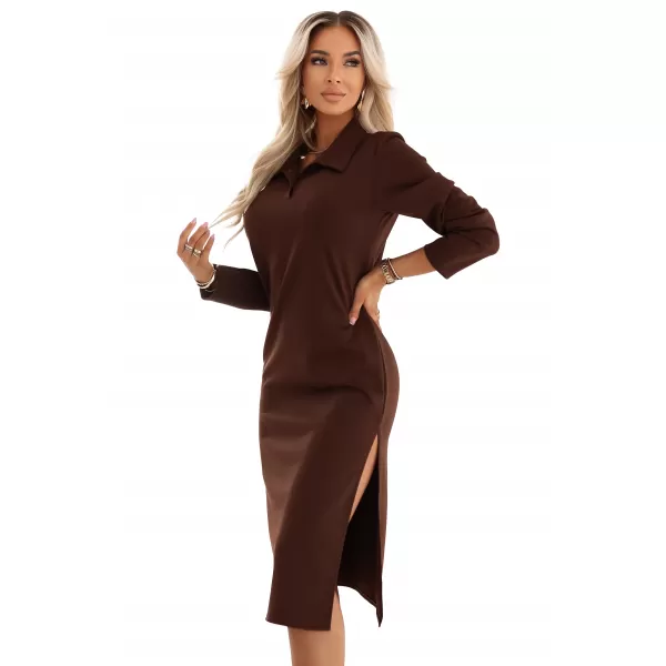  Haljina NUMOCO 649-1 ČOKOLADA 