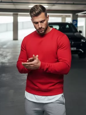 Muški sweatshirt DSTREET BX3867 CRVENA