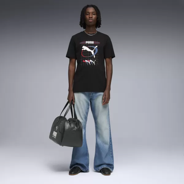  Muška majica kratkih rukava PUMA GRAPHIC TEE 691786_01 PUMA CRNA 