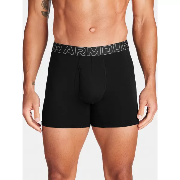  Muške bokserice UNDER ARMOUR M PERF COTTON 6IN (3KS) 1383889-001 CRNA 