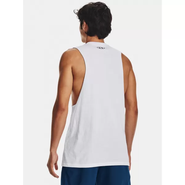  Muška majica bez rukava UNDER ARMOUR LEFT CHEST CUT OFF TANK 1329286-100 BIJELA 