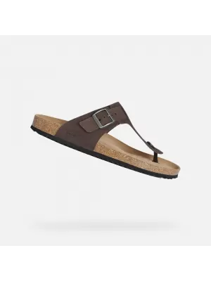 Muške papuče GEOX SANDAL GHITA G002573 TAMNO SMEĐA