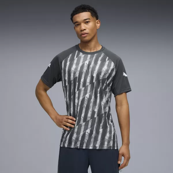  Funkcionalna muška majica PUMA INDIVIDUALLIGA GRAPH JERSEY 660578_02 MINERAL KOBALT/PARNO SIVA 
