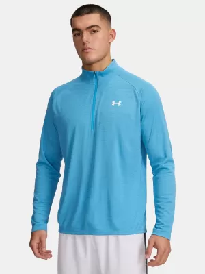 Muška majica kratkih rukava UNDER ARMOUR UA TECH TEXTURED 1/2 ZIP 1382797-453 PLAVA