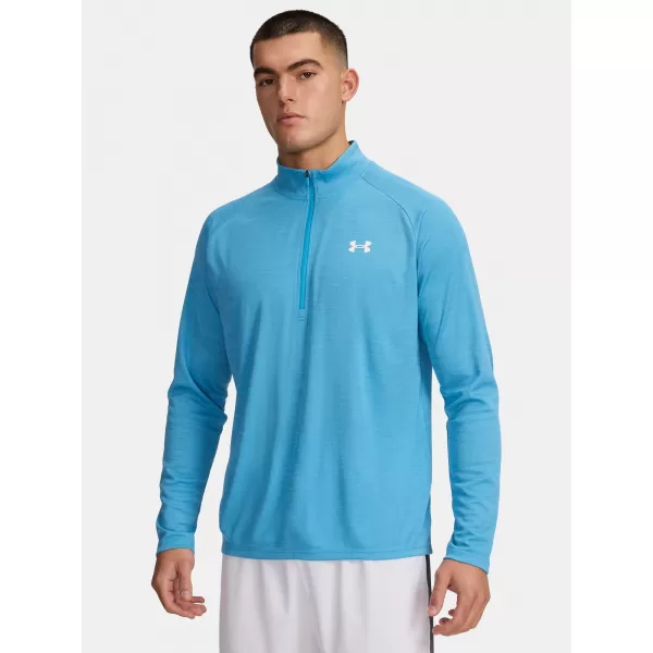  Muška majica kratkih rukava UNDER ARMOUR UA TECH TEXTURED 1/2 ZIP 1382797-453 PLAVA 