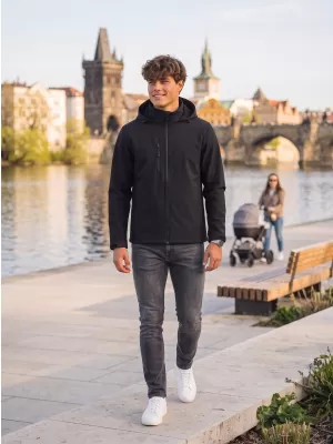 Muška softshell jakna ALTISPORT NoPrint NP/ALM845 EBANOVINA SIVA