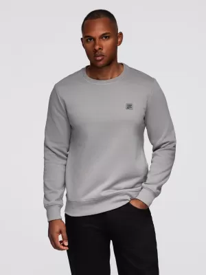 Muški sweatshirt OMBRE OM-SSNZ-0243 SIVA