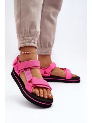 Ženske sandale LEE COOPER LCW-23-34-2613 CRNA/FUKSIJA