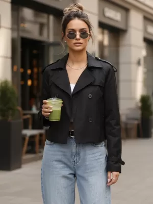 Ženski kaput DSTREET NY0770 CRNA