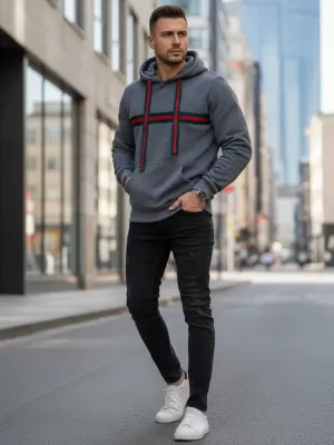 Muški sweatshirt DSTREET BX5937 SIVA