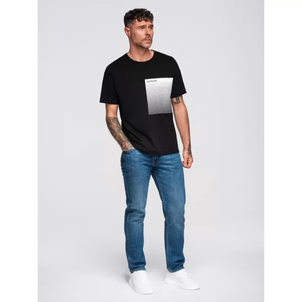  Muška majica kratkih rukava OMBRE OM-TSPT-0246 CRNA 