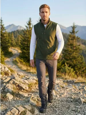 Muški softshell prsluk ALTISPORT NoPrint NP/ALM865 VOJNOG