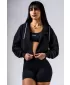 Hoodie na patentni zatvarač POWER 895 BLACK Nebbia