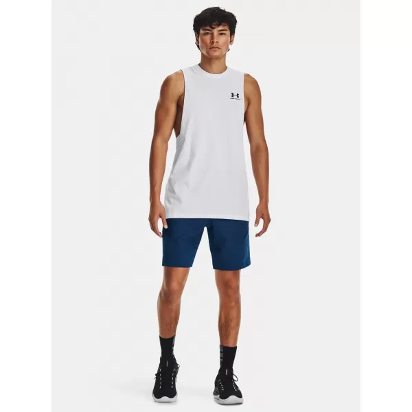  Muška majica bez rukava UNDER ARMOUR LEFT CHEST CUT OFF TANK 1329286-100 BIJELA 