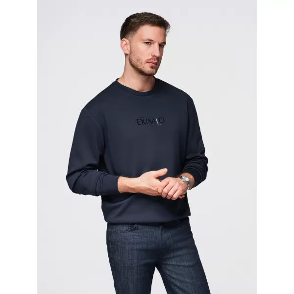  Muški sweatshirt OMBRE OM-SNBC-0199 TAMNOPLAVA 