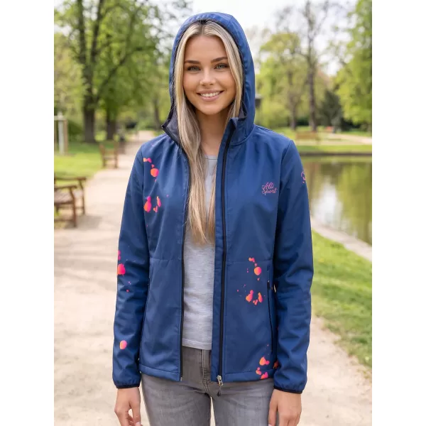  Ženska vrhunska softshell jakna ALTISPORT VOJ/ALW077JACK01 TAMNOPLAVA/NARANČASTA 