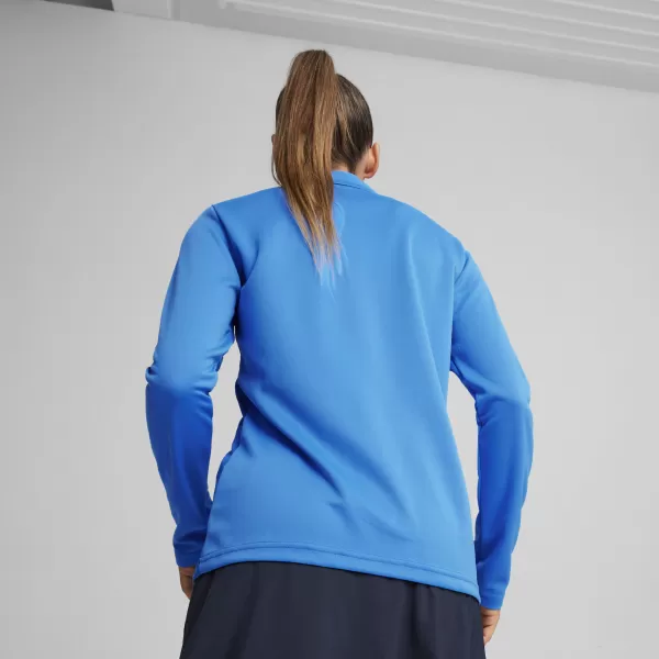  Ženska majica kratkih rukava PUMA TEAMGOAL TRAINING 1/4 ZIP WM 658631-02 E.BLU.LIMUN/BIJELI/KRALJEVSKI TIM 