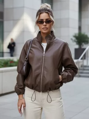 Ženska jakna DSTREET TY5596 SMEĐA