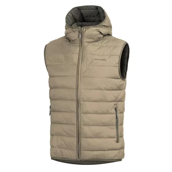  Prsluk PENTAGON AURORA 2.0 PUFFER HOODED VEST K04011-2.0 KAKI 