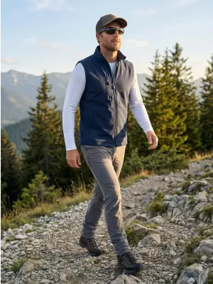 Muški softshell prsluk ALTISPORT NoPrint NP/ALM865 TAMNOPLAVA