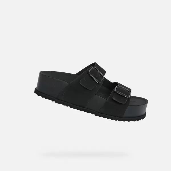 Ženske papuče GEOX SANDYBETT HIGH G012956 CRNA 