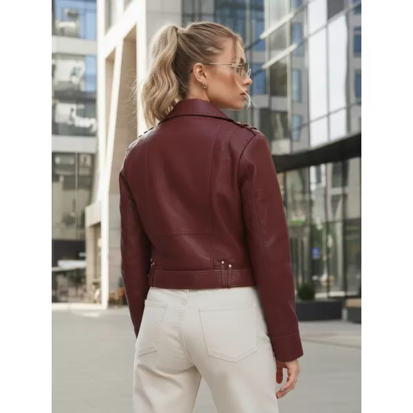  Ženska jakna DSTREET TY5649 TAMNOCRVENA 