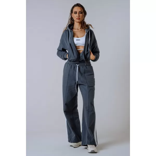  Hoodie na patentni zatvarač POWER 895 SIVA Nebbia 