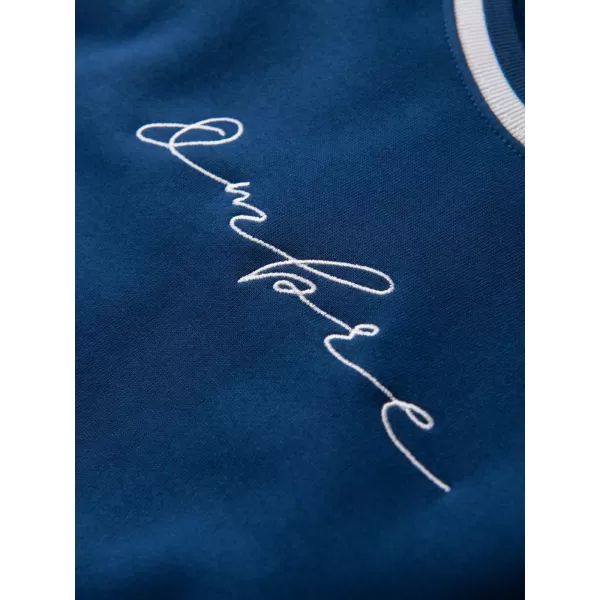  Muški sweatshirt OMBRE OM-SSNZ-0244 TAMNOPLAVA 