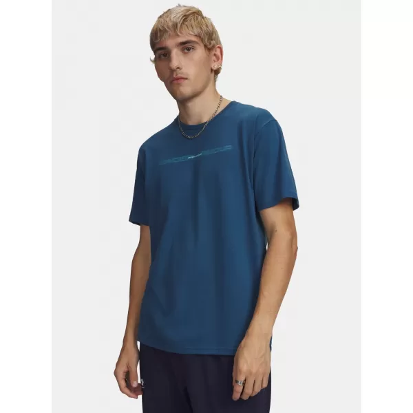 Muška majica kratkih rukava UNDER ARMOUR M BLUR WM SS 6009248-498 PLAVA 