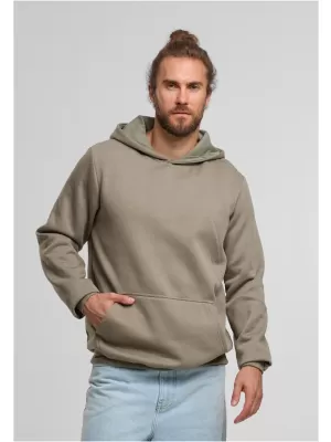 Muški sweatshirt URBAN CLASSICS TB7281 BLIJEDO MASLINASTO