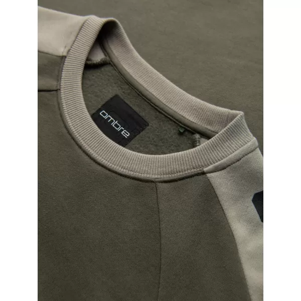  Muški sweatshirt OMBRE OM-SSNZ-0200 MASLINA 