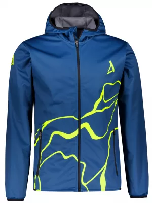 Muška vrhunska softshell jakna ALTISPORT VOJ/ALM073JACK01 TAMNOPLAVA/NEON ŽUTA