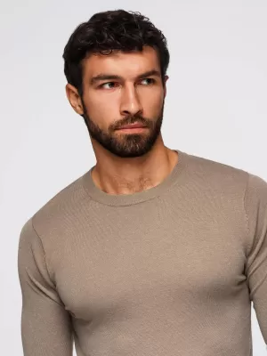 Muški pulover OMBRE OM-SWBS-0106 TAMNO BEŽ