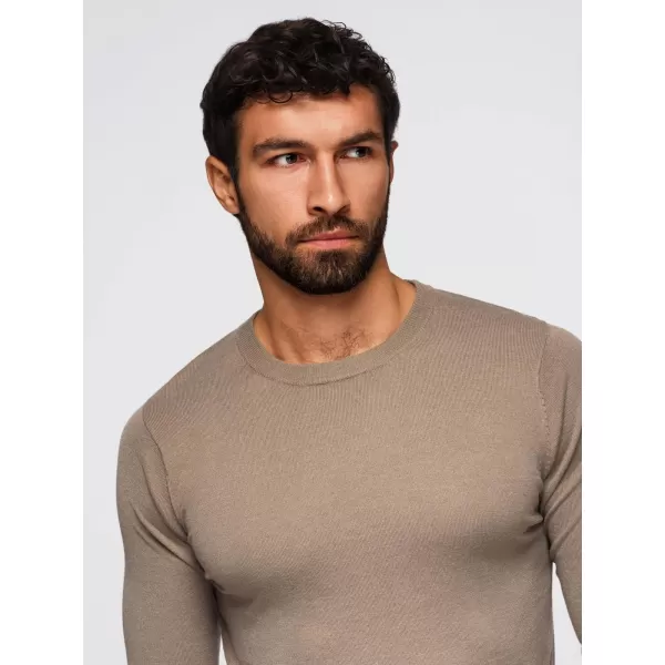  Muški pulover OMBRE OM-SWBS-0106 TAMNO BEŽ 