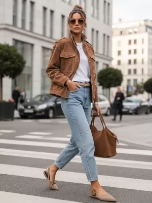 Ženska jakna DSTREET TY5644 SMEĐA