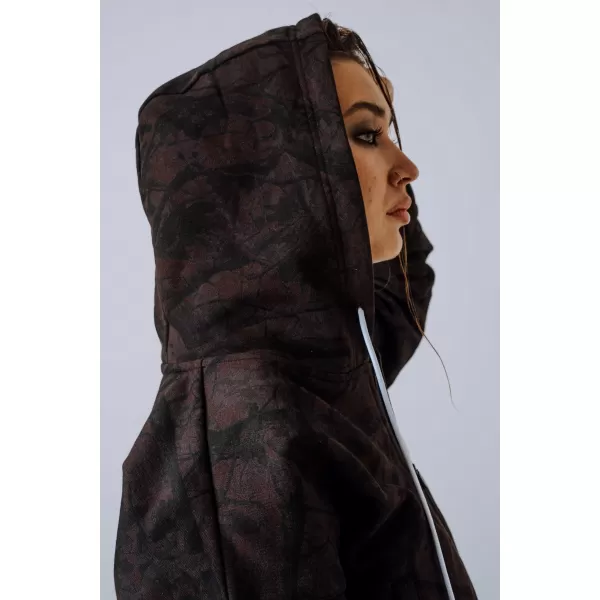  Majica s kapuljačom na patentni zatvarač POWER 895 TAMNO SMEĐA CAMO Nebbia 