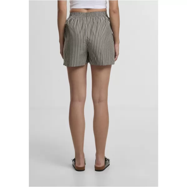  Ženske kratke hlače URBAN CLASSICS TB6845 MASLINA/BIJELA 