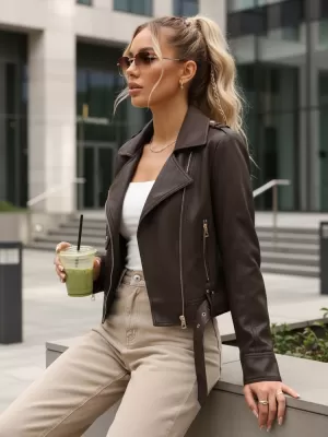 Ženska jakna DSTREET TY5647 SMEĐA
