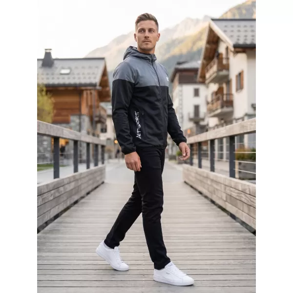  Muška vrhunska softshell jakna ALTISPORT VOJ/ALM051JACK01 SIVKASTO CRNA 