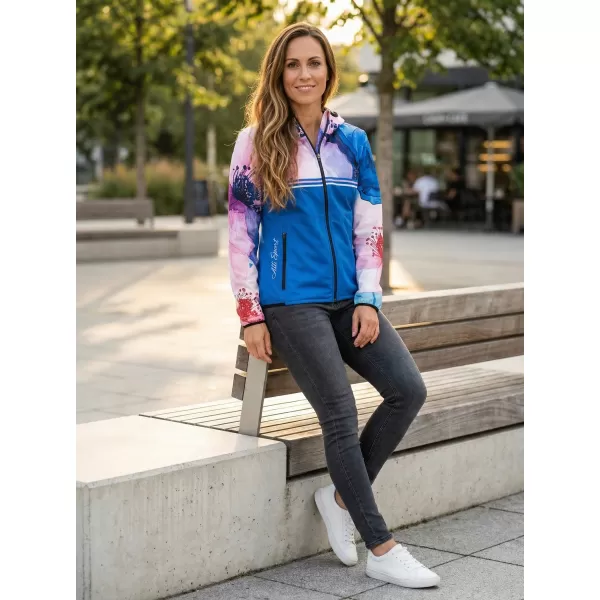  Ženska vrhunska softshell jakna ALTISPORT VOJ/ALW117JACK01 PLAVA/RUŽIČASTA 