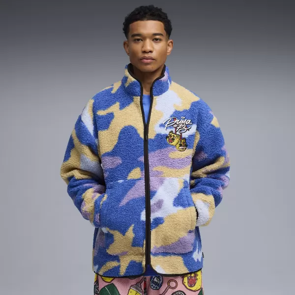  Muška jakna PUMA DYLAN POLAR FLEECE JACKET 632826-01 PLATNO/AOP 