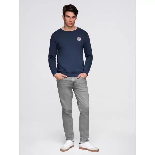  Muški sweatshirt OMBRE B1713 TAMNOPLAVA 