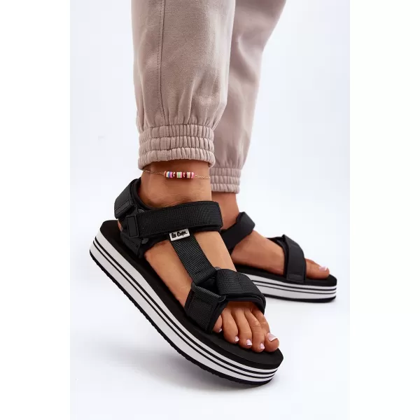  Ženske sandale LEE COOPER LCW-24-05-2753L CRNO/BIJELO 