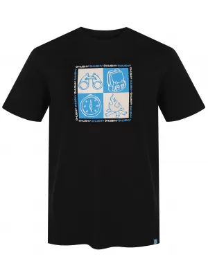 Muška majica kratkih rukava HUSKY TEE SQUARE M CRNA